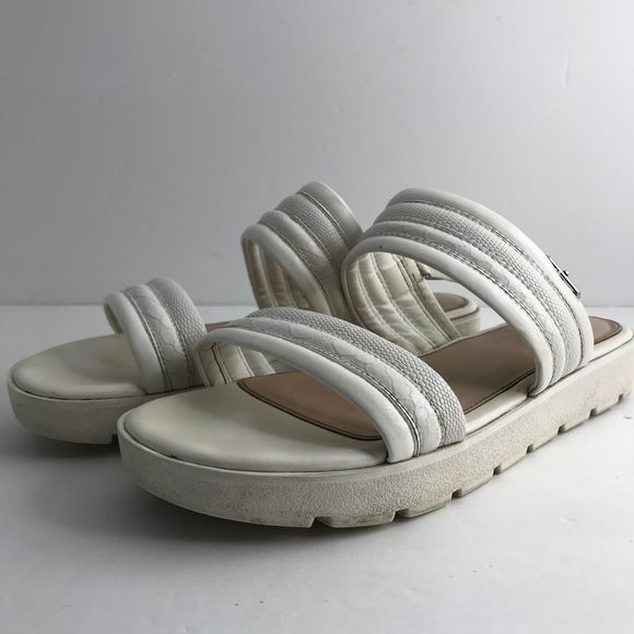 Aldo White Chunky Leather Sandals - Picture 4 of 7